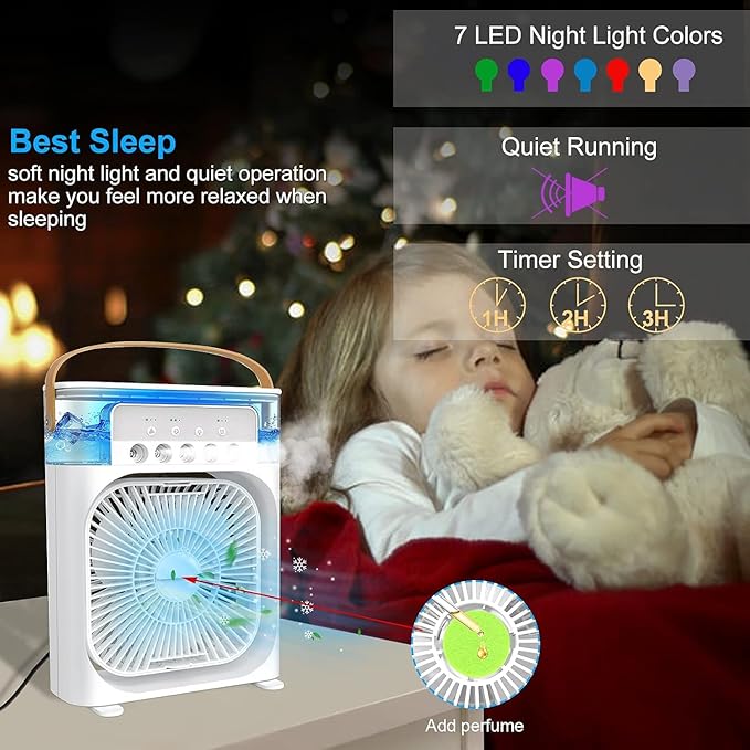 Portable Humidifier Air Cooler Mist Fan Mini Cooler Mini Mist Spray Air Cooler Rechargeable Cooler